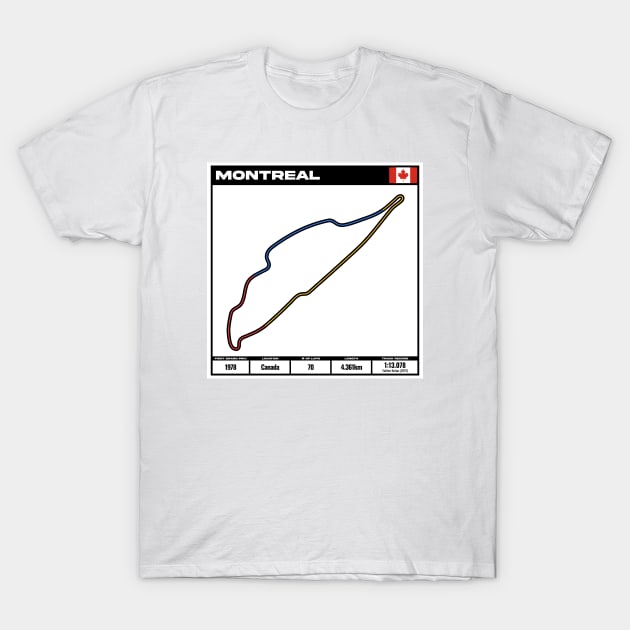 formula one circuit montreal - formula one track - formula 1 track T-Shirt Hoodie T-Shirt T-Shirt by digidashdigital